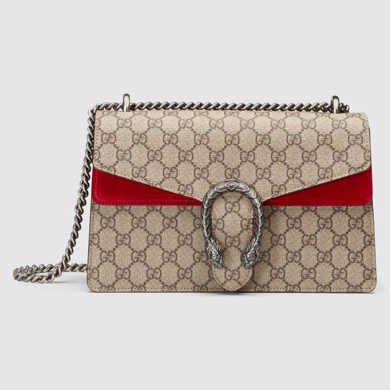 Gucci Dionysus Small GG Supreme Shoulder Bag 400249 Red